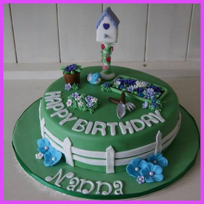 Garden themed Birthday cake