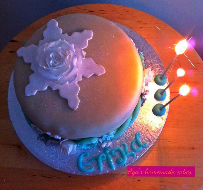 Winter Birthday cake