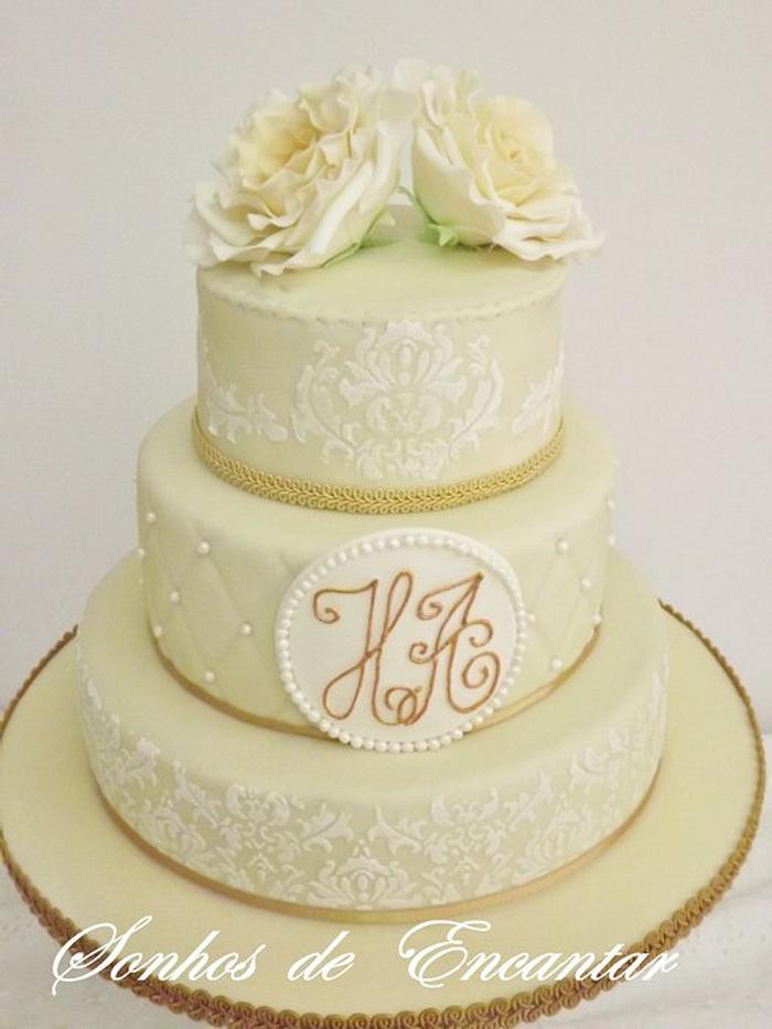 my 1st wedding cake