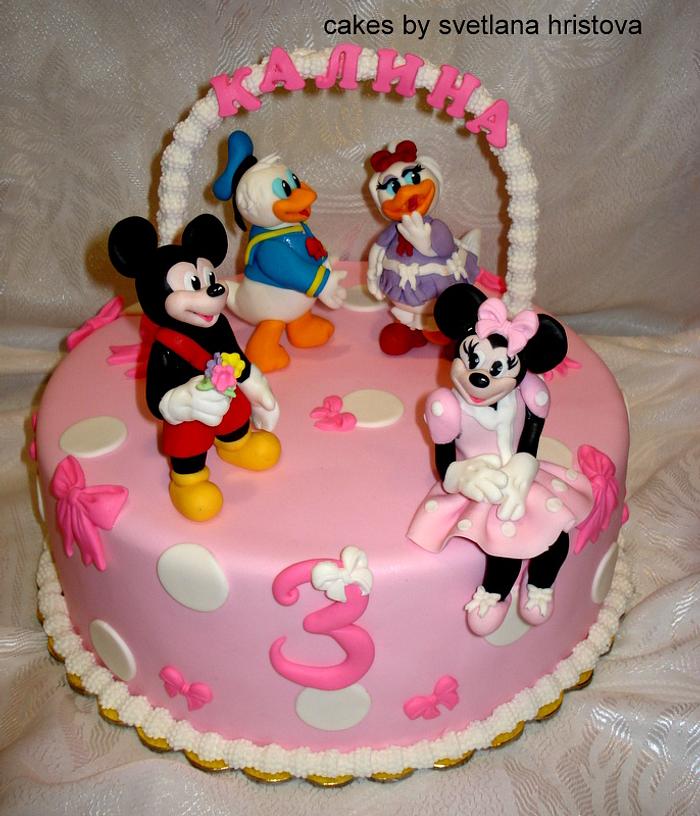 Minnie,, Mickey, Donald and Daisy