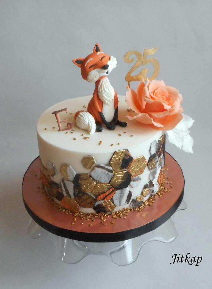 Fox birthday cake