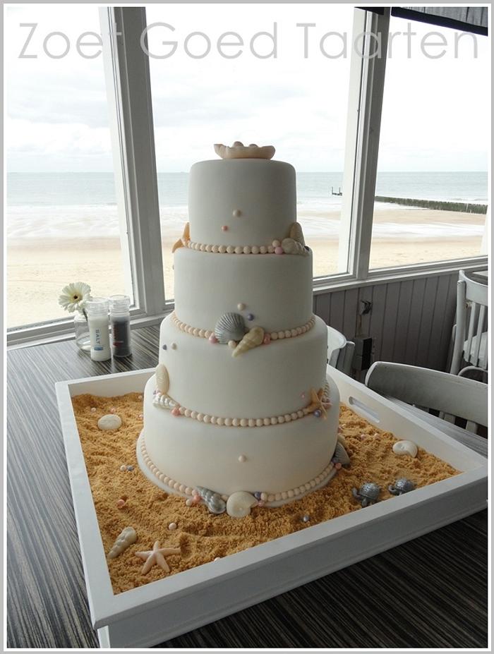Wedding Cake On The Beach