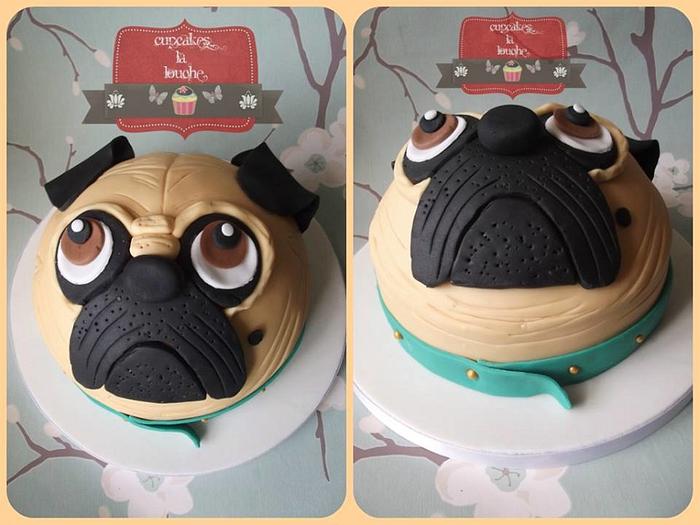 Pug unicorn inspired cake | Puppy birthday cakes, Pug birthday cake, Pug  cake