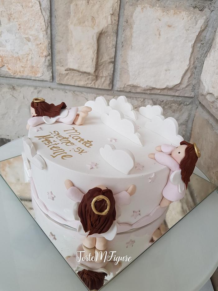 Angels fondant cake