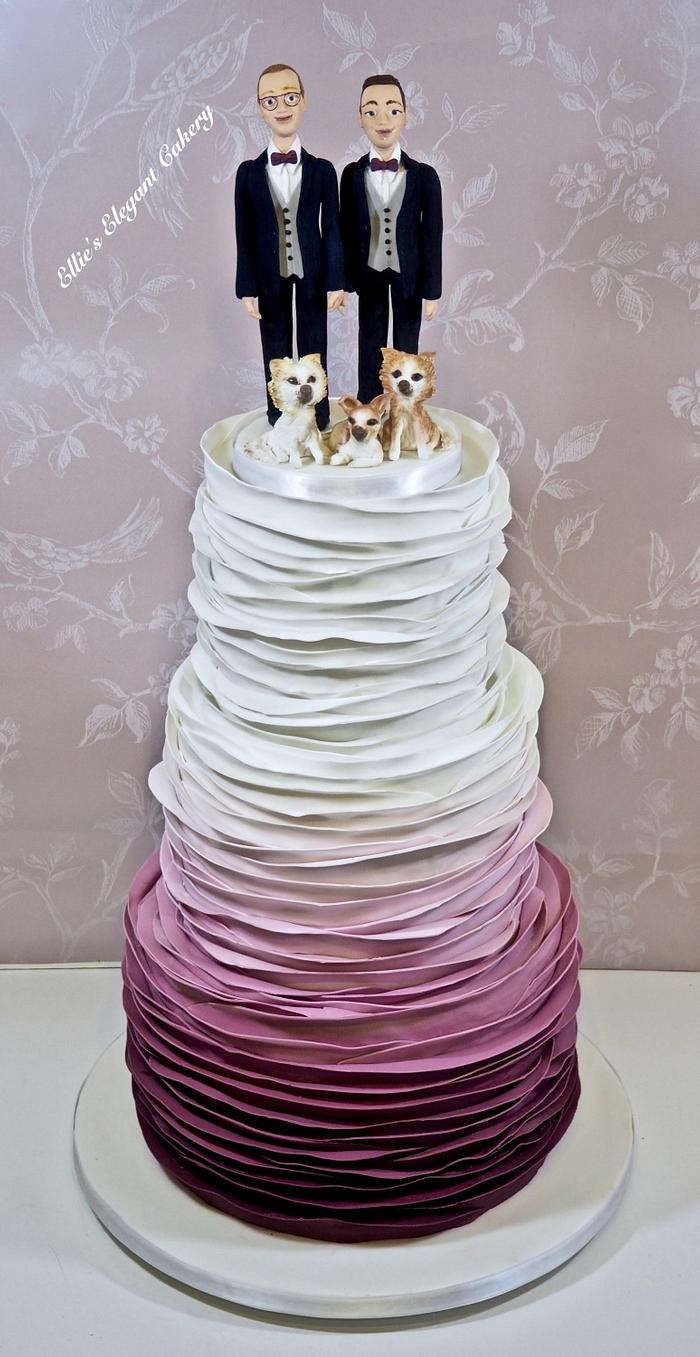 Ruffle Wedding Cake :)