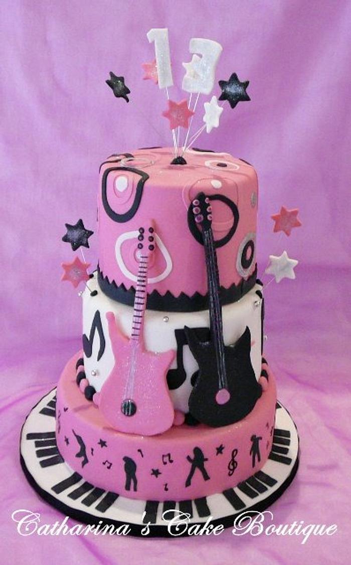 Rock 'n Roll Birthday cake