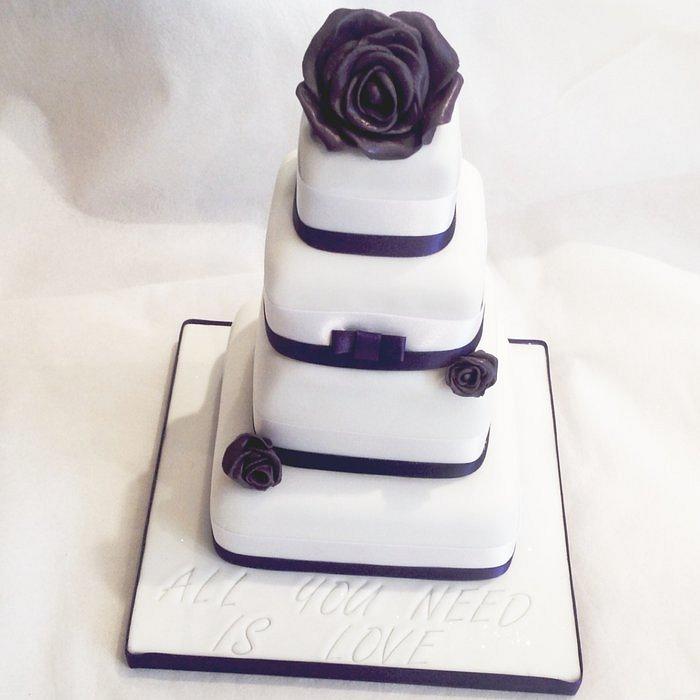 Mini replica wedding cake for a 1st Anniversary 