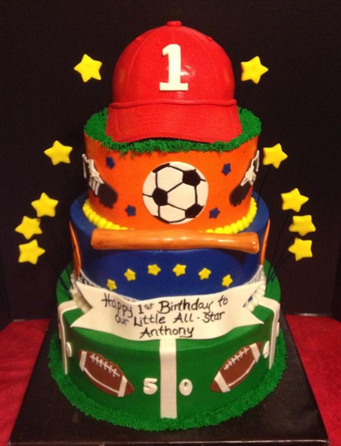 All Star First Birthday Cake