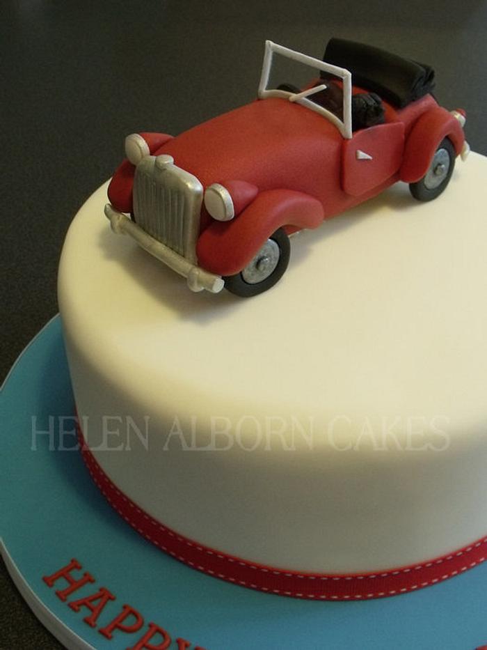 Cake tag: vintage car - CakesDecor