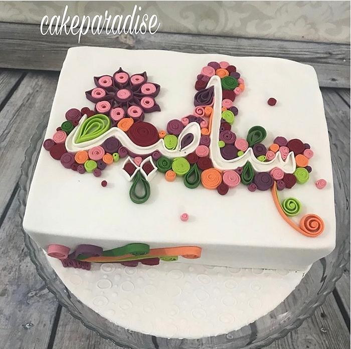 Quilled cake