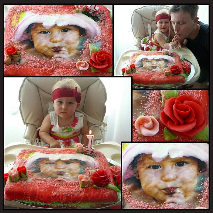 Cake with photo on edible paper
