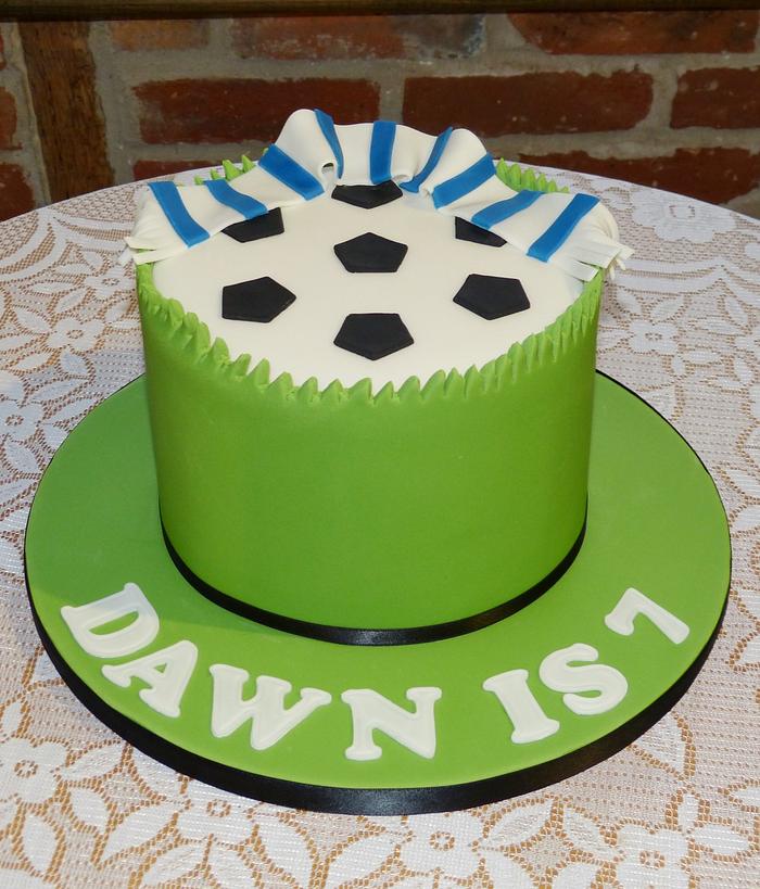 Pinata football cake