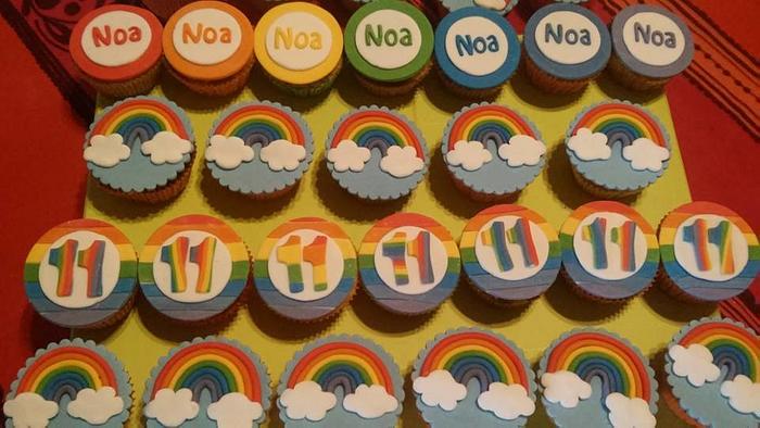Rainbow cupcakes for Noa