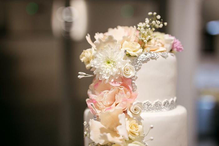 Wedding flowers cake 
