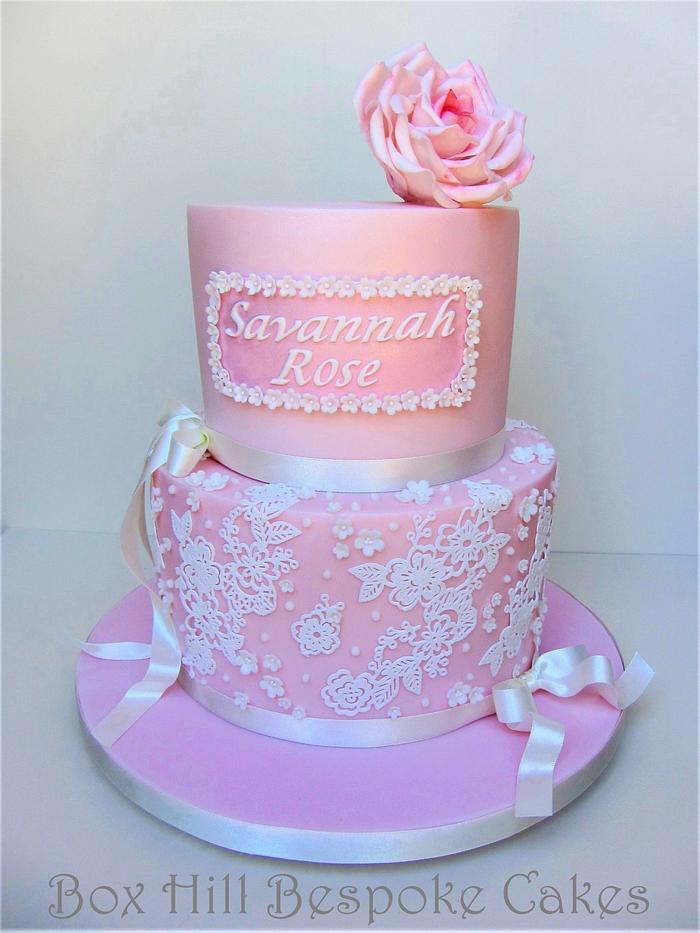 Savannah Rose Cake Lace Cake