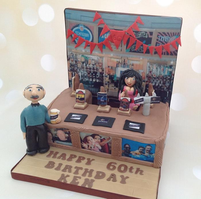 60th Birthday cake for a 'regular' of his local pub