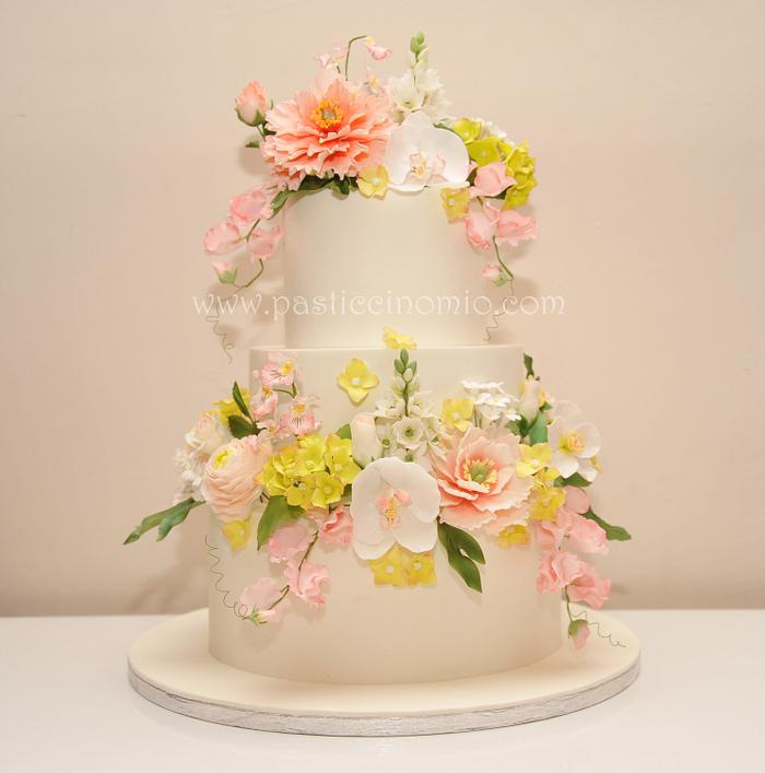 Flower Wedding Cake 