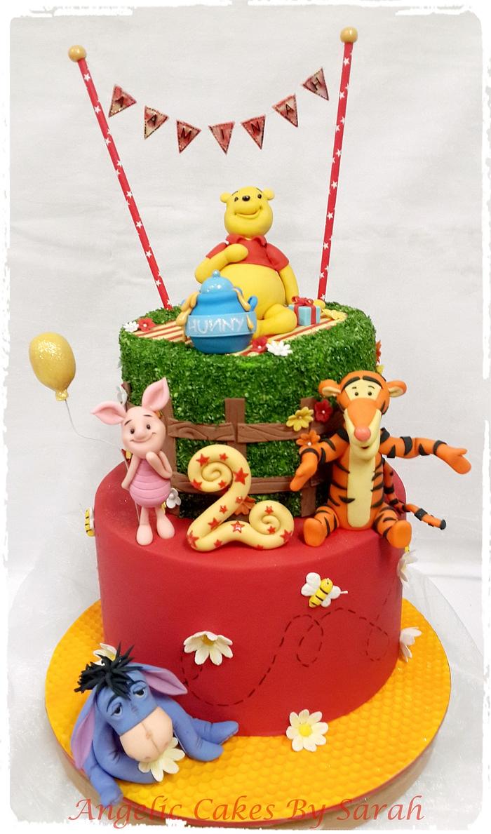 Pooh Bear and Friends birthday cake