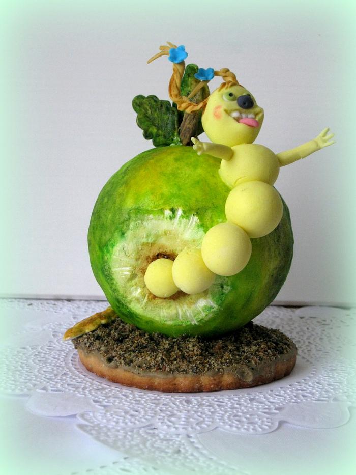 Cookies 3 D "the Apple and the caterpillar."