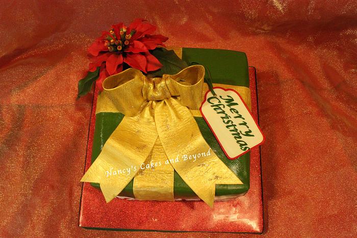 Gift Box Christmas Cake