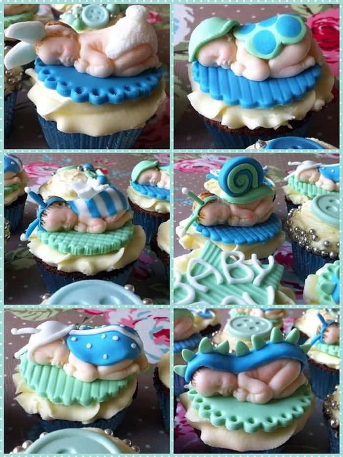 Baby shower baby cupcakes - Decorated Cake by Carrie - CakesDecor