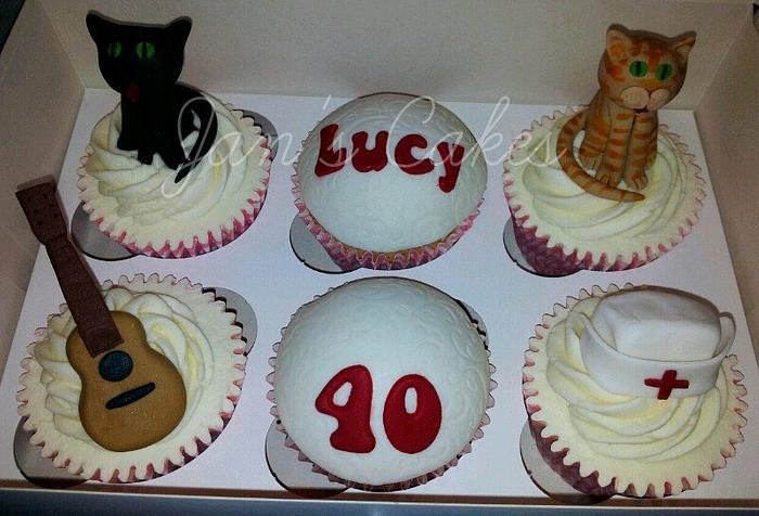 40th Birthday cupcakes