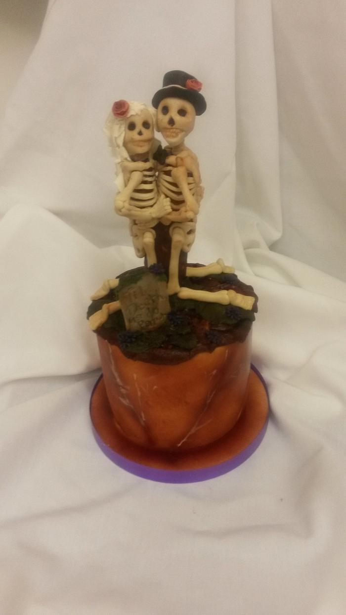 skeleton cake topper 