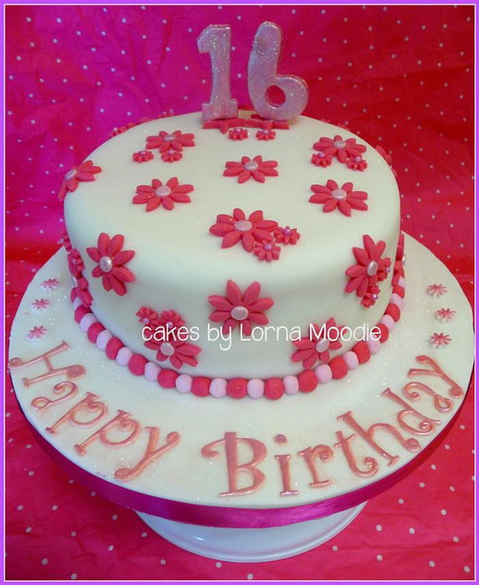 Simple 16th Birthday Cake