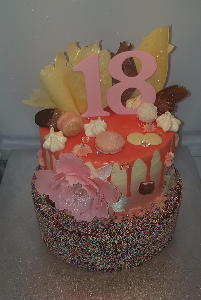 Sweet 18th cake