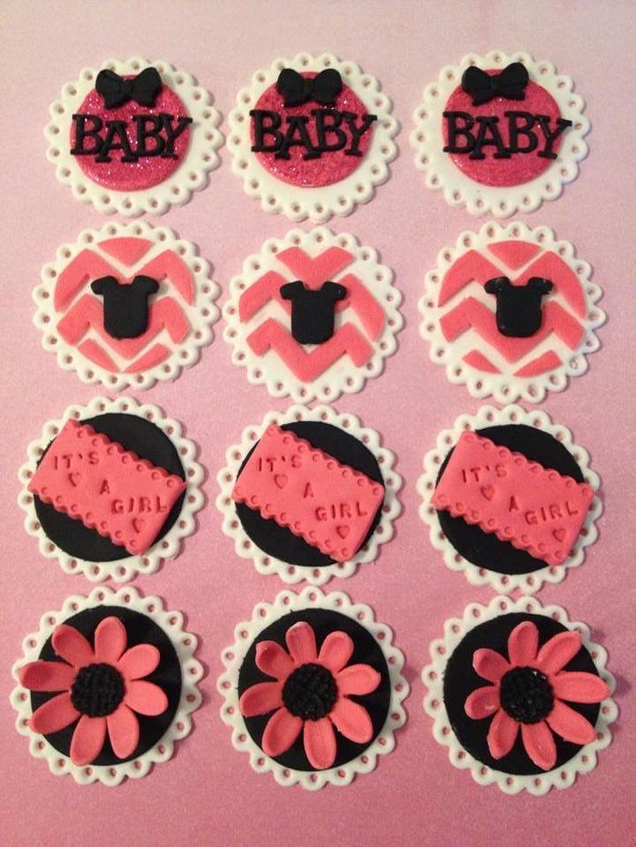 Baby Girl Cupcake Toppers