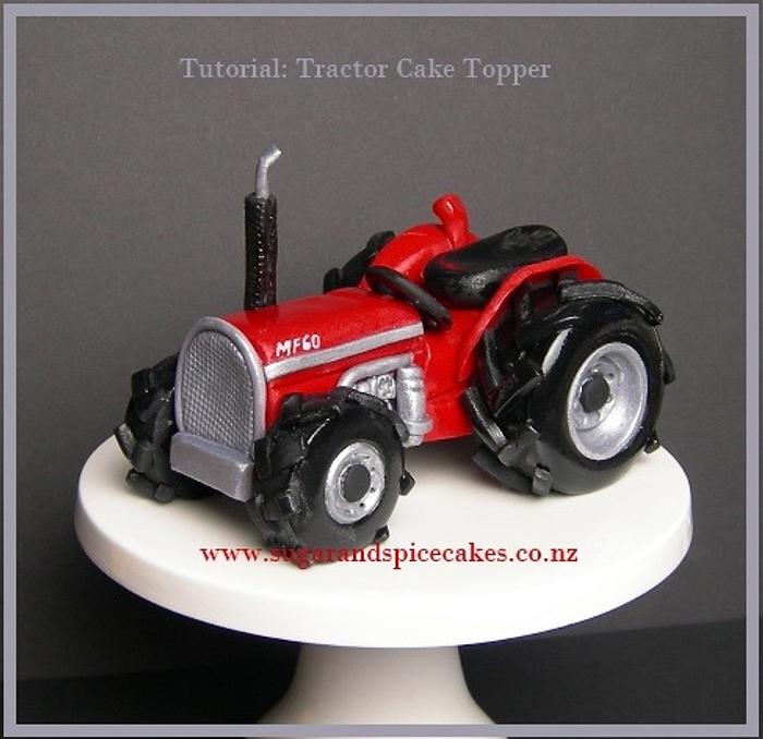 Tractor Cake topper with FREE Tutorial