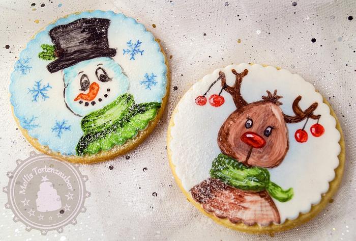 Handpainted Christmas cookies