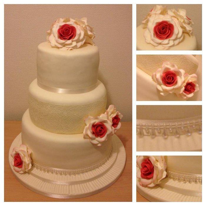 Janette & Andy' wedding cake