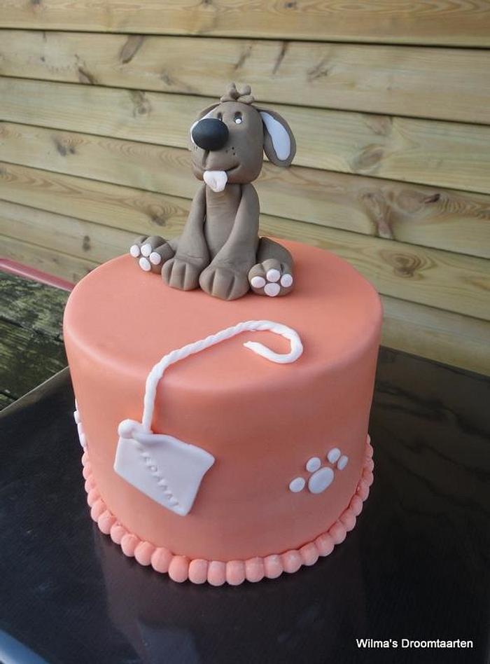 Little dog cake