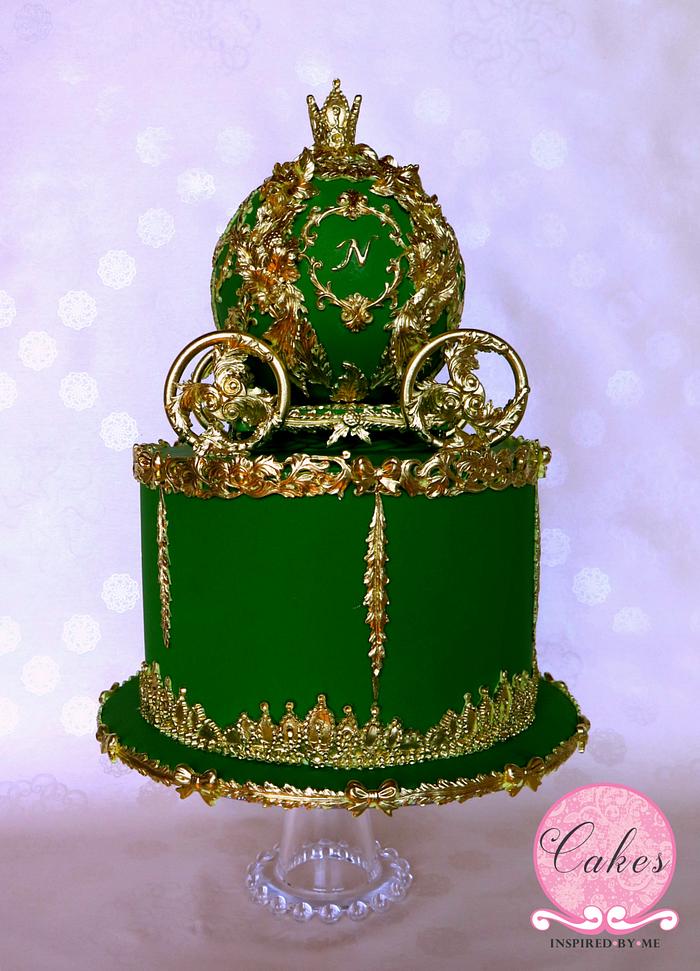 Baroque inspired Cinderella carriage cake