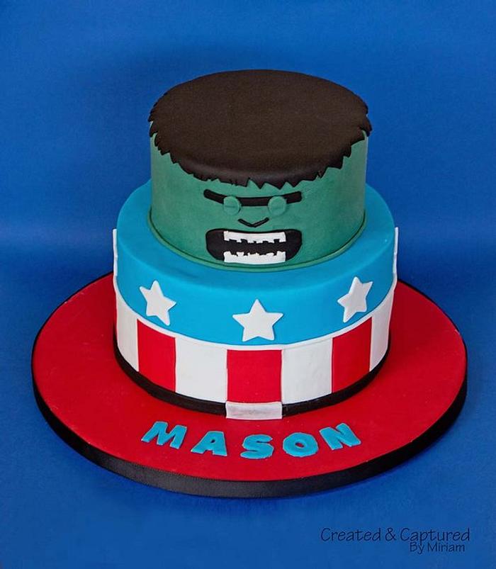 Masons Superhero Cake