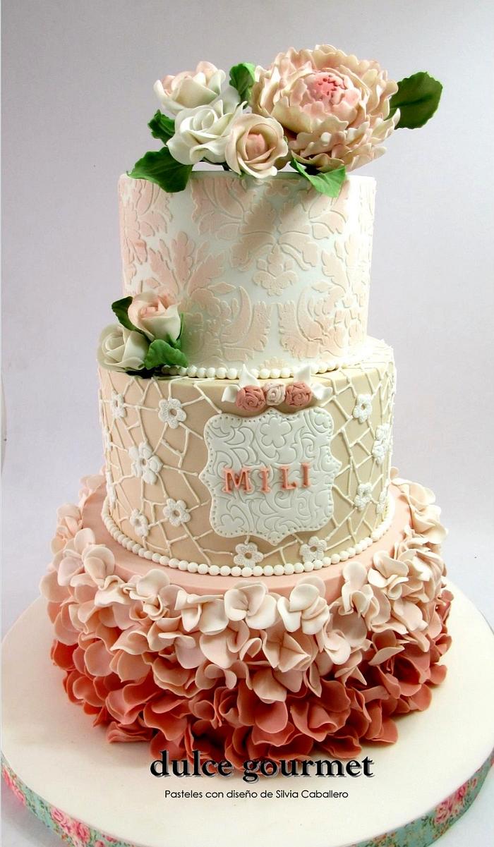 Shabby petals cake for Mili´s 15th birthday