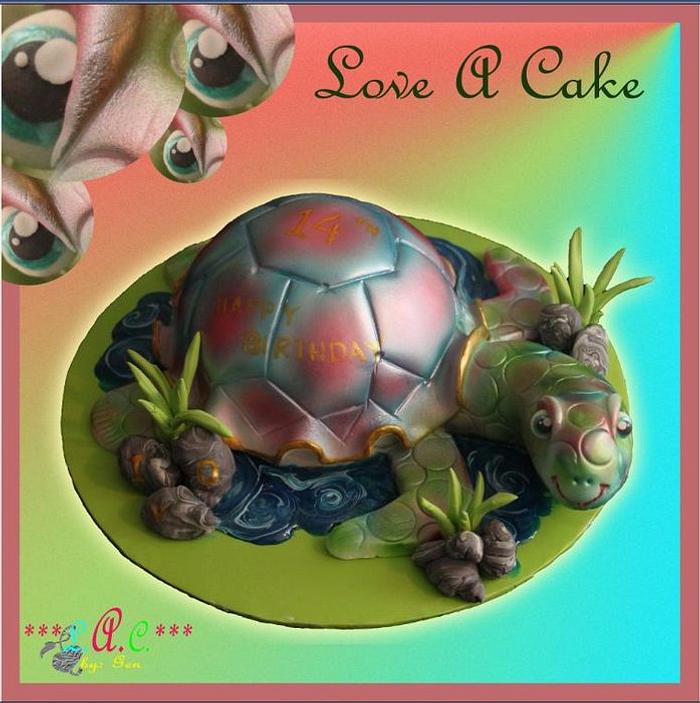 Fantasy Turtle-themed Birthday Cake