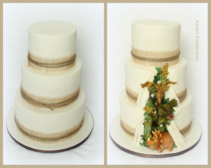 Wedding cake with a surprise!