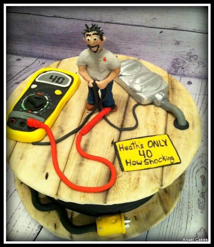 SHOCKING birthday cake for Electrician