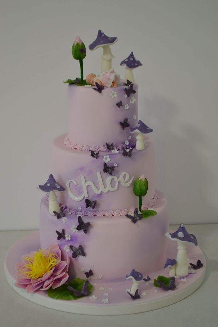 Fairy cristening cake.