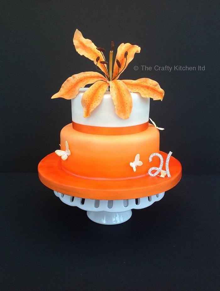 21st birthday in Orange & Ivory