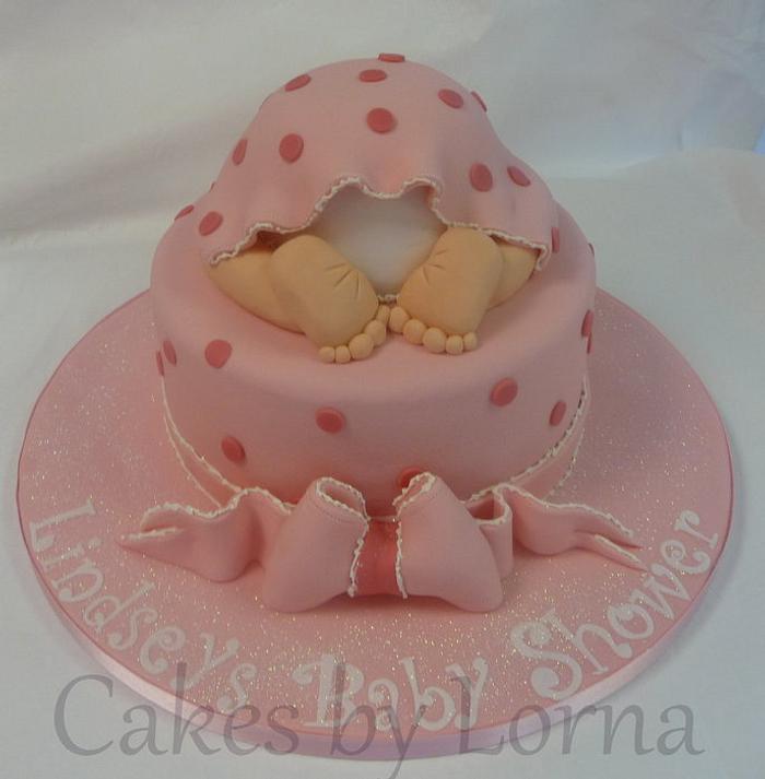 Pink Baby Shower Cake 
