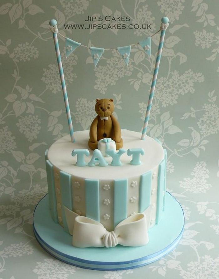 Teddy Bear & Bunting Cake