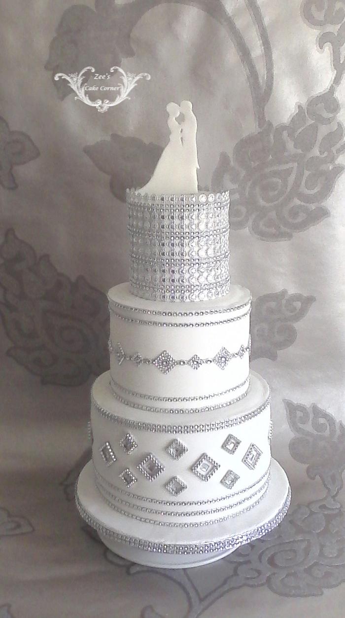 Blinged Wedding Cake 