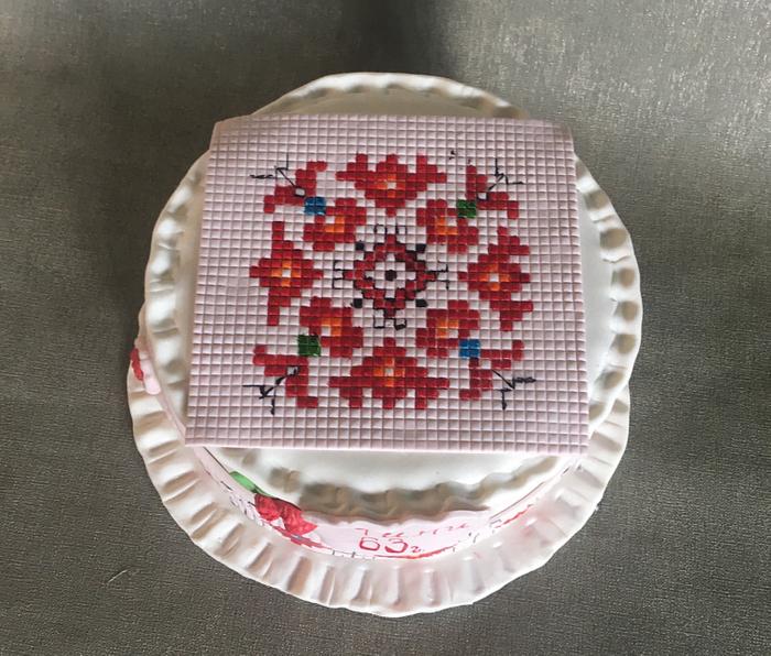 Traditional Bulgarian  Embroidery cake