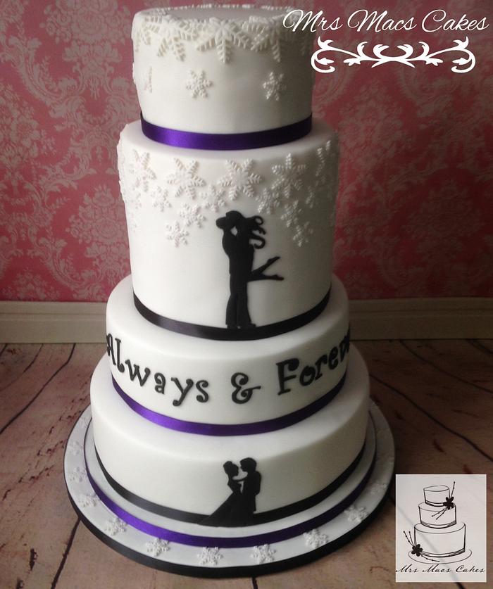 Silouette wedding cake
