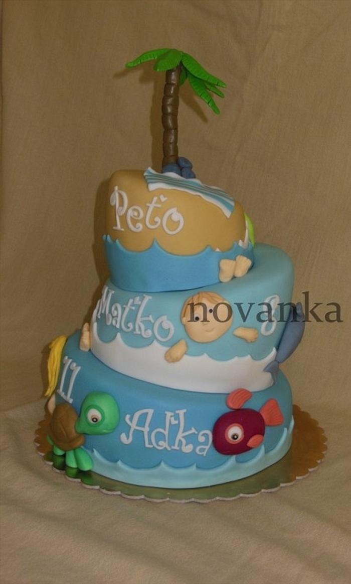 A triple celebration cake