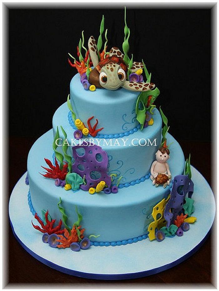 Nemo Squirt Birthday Cake