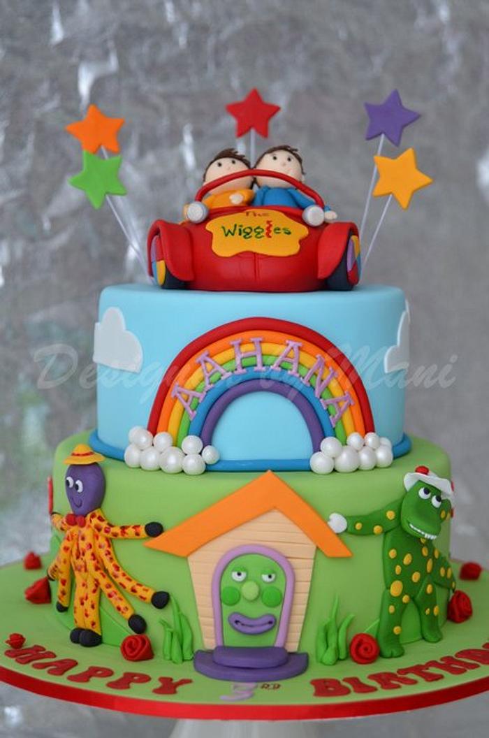 The Wiggles Big Red Car Birthday Cake, 2 layer sponge cake …